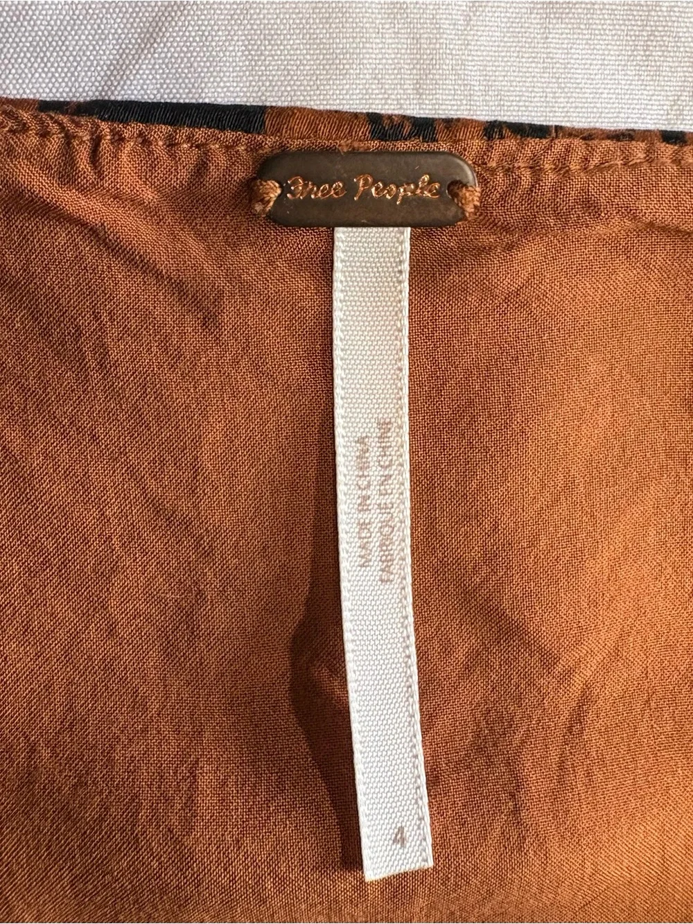 Free People Silky Trippy Checkerboard Mini Skirt Rust Brown Black Size 4 90s